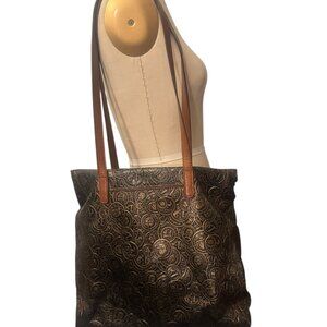 Patricia Nash Tooled Leather Coins/Lira bucket bag